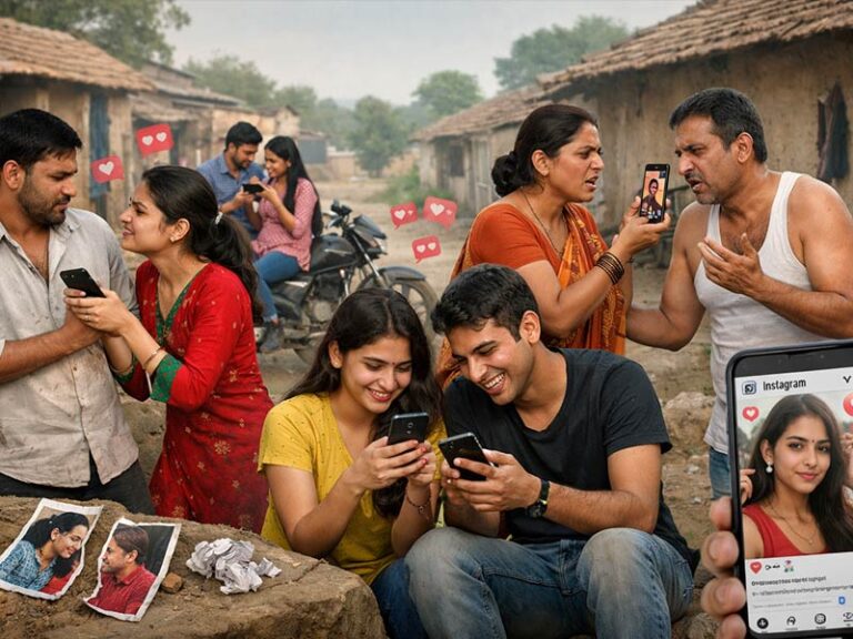 डिजिटल दुनिया में उलझे गांव, असल रिश्ते हो रहे कमजोर